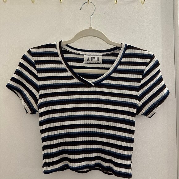 Striped Crop Top - Picture 1 of 2
